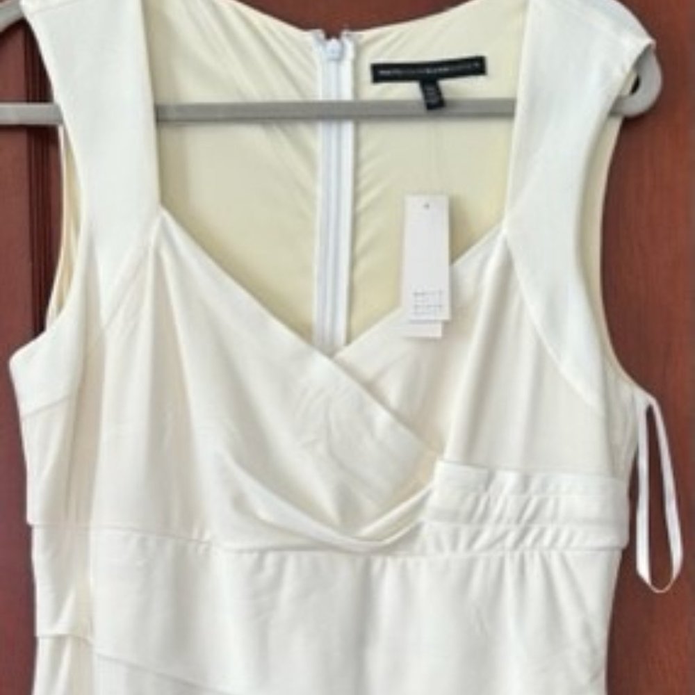 Ivory White House Black Market Dress Size 14 NWT